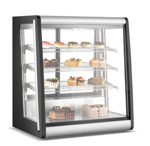 Réfrigérateur extérieur <span class=keywords><strong>noir</strong></span> d'affichage de pâtisserie de gâteau de table avec l'étagère réglable de chrome et la stratification de LED - Product Image 5