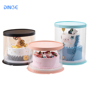 Màu Hồng Sang Trọng 6 Vòng Tùy Chỉnh Bánh Hộp <span class=keywords><strong>8</strong></span> 10 12 Inch Quà Tặng Trắng Đen Và Bảng Bánh Bán Với Logo Bánh Hộp - Product Image 2