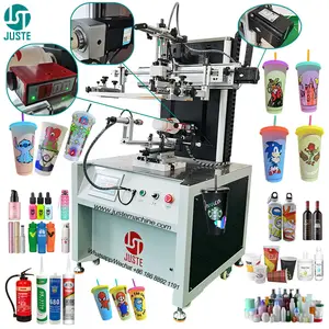 Автоматическая трафаретная печатная машина с сервоприводом, система чпу plc, шелкографический принтер для lc, бутылочки для взрослого крема для лица