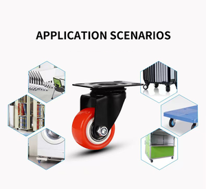 Roues de chariot de <span class=keywords><strong>1</strong></span>,5/2 pouces 40/50 mm Fabricant d'usine de roues en PVC pp à usage léger industriel - Product Image 4