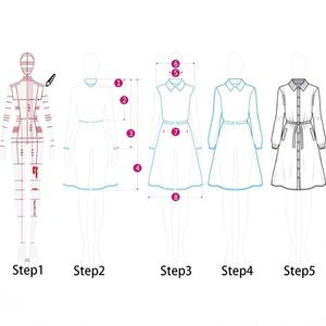 Ensemble de règles de design de mode - Gabarits de modèles de silhouettes humaines pour l'illustration et le croquis de la mode - Product Image 6