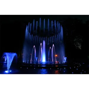 FREE DESIGN 3D Dancing Musical Water Fountain Swimming Pool decor Dolphin Fountain