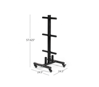 Vente en gros d'équipement de gymnastique support de stockage vertical de plaques de poids de gymnastique support de plaque de poids de gymnastique à domicile roue de support d'arbre