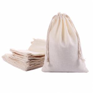 Sac à chaussures en toile de coton biologique durable et personnalisable avec cordon de serrage, petite pochette en toile avec logo - Product Image 4