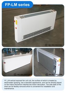 Fabricante Vertical piso expuesto agua fría Fcu ultra delgado Fancoil Hydronic Fan Coil Unit para sistema de calefacción y refrigeración - Product Image 6
