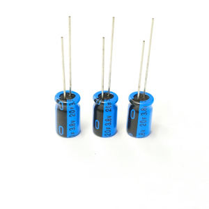 مكثف ليثيوم أيون فائق <span class=keywords><strong>SLA</strong></span>، 3.8 فولت 20 فاراد، 8*13 مم، قابل للتخصيص بتشكيل متوازي/متسلسل، عمر طويل، غلاف أزرق - Product Image 1