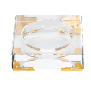 Vassoio Diffusore per Candele in Acrilico Trasparente su Misura con Dettagli Dorati, <span class=keywords><strong>Portacandele</strong></span> in Lucite per Arredamento Casa - Product Image 2