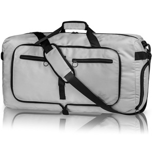 65L 撥水ジムバッグ シューズコンパートメント付き 折りたたみ式トラベルダッフル 大型パッカブルバッグ 耐引裂性フィットネスバッグ - Product Image 6