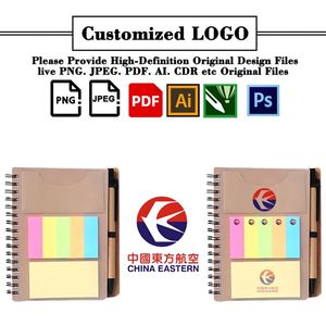 Carnet à spirales avec couverture en PP créative, autocollant personnalisé avec logo, carnet en papier kraft avec stylo - Product Image 2