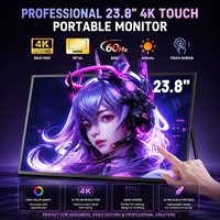 Moniteur portable 23,8 pouces IPS 4K tactile 10 points 60Hz 100% sRGB Écran externe Plug&Play pour ordinateur portable Xbox Mobile