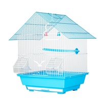 Cage à oiseaux de petite taille Tiger Skin Budgerigar & Munia Pearl Villa, structure en fil métallique, facile à installer, cage d'élevage domestique