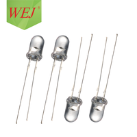 Perles de lampe à LED personnalisées 3V 5mm UV 395nm 405nm clair F5 trou traversant LED UV 5mm Diode électroluminescente