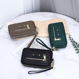 กระเป๋าคลัทช์หนังวัวแท้แบบฟูลเกรนสำหรับผู้หญิง กระเป๋าถือหนังแท้หลากสีสันพร้อมสายคล้องมือ - Product Image 3