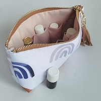 Offre Spéciale 100% RPET TOILE 10 bouteilles Antichoc Gland Imprimé Floral Huile Essentielle Sac Pochette Cosmétique de Voyage