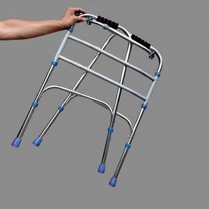 Aide à la marche en acier inoxydable réglable en hauteur pour personnes âgées et handicapées, soutien à la mobilité - Product Image 1