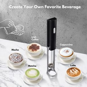 Kitchen Rechargeable Stainless Steel Hand Mixer <b>Egg</b> Beater Milk Frother Handheld Matcha Electric Whisk for Coffee - Product Image 5