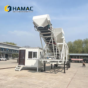 Planta Mezcladora Móvil Hidráulica de Última Generación, Planta de Concreto Premezclado Portátil Pequeña en Venta - Product Image 4
