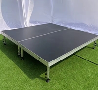Plataforma Modular Portátil de Aluminio de 2x1m con 4 Patas, de Fácil Instalación, para Eventos y Conciertos al Aire Libre, Superventas