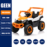 GEEN Mobil Listrik Anak 12V Bertenaga Baterai, Mobil Plastik untuk Usia 2-4 Tahun dengan Remote Control & 4 Roda