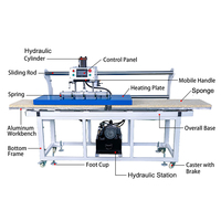 Presse à chaud automatique pour t-shirts, machine d'impression hydraulique pour jeans et pantalons, machine de transfert thermique double station 40x120cm