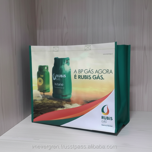 ถุงช้อปปิ้งแบบรีไซเคิลทอจากเส้นใย PP ผลิตในเวียดนาม ยี่ห้อ EVERGREEN ขนาดปรับแต่งได้ - Product Image 1