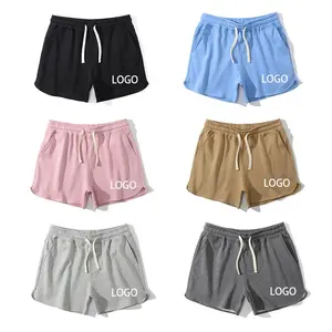 Mens French Terry Shorts OEM Mens Gym Sports Cotton Shorts Comfortable French Terry Athletic Jogger Shorts For Men Sweat Custom Shorts Men