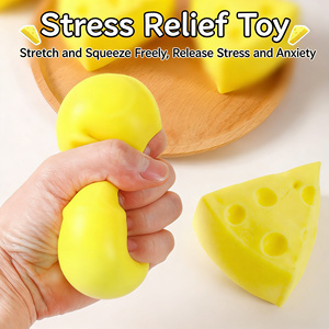 New Chesse Shape <b>Squishy</b> Soft Squeeze Ball Decompression Anti-compression Venting Stress Relief Game Toy - Product Image 2
