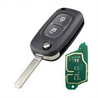 QCONTROL Clé télécommande à 2 boutons pour Clio 3 Kangoo Master Modus Twingo Flip avec 434 MHz PCF7961A