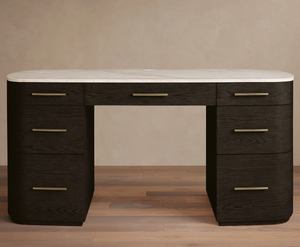 Modern Luxury American Style Home Office Furniture Solid Wood <strong>Oak</strong> Office Tables Marble <strong>Top</strong> <strong>Desks</strong> - Product Image 3
