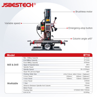 Machine de fraisage et de perçage compacte et portable BT16 pour une utilisation en atelier à domicile