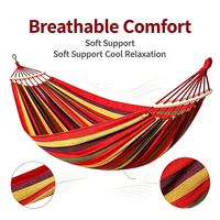 Hamac de camping et de voyage en toile de polyester et coton, options simple ou double, vente en gros, équipement de détente et de repos
