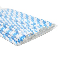 Paille à boire en papier couleur rayure pailles en papier en gros