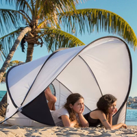 Tente de plage portable et légère avec protection UV, installation facile, cadre en acier, abri solaire pour le camping en plein air