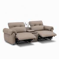 Canapé intelligent à commande motorisée 3 places avec contrôle indépendant et port USB, tissu chenille premium, canapé inclinable