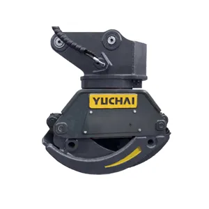 Yuchai Grapple FC160 Excavator 360 Degree Rotatory Hydraulic Rotating Flexible Grapple Saw Wood Cutting Grapple