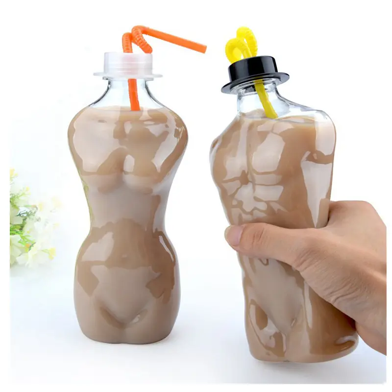 Perfect Unique Design Human Sexy Male or Female Body Shape PET plastic capsules package bottles for Health Care, like Vitamine