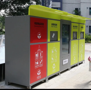 Poubelle intelligente à énergie solaire à 4 compartiments avec capteur infrarouge, poubelle extérieure, utilisation intérieure/extérieure - Product Image 1