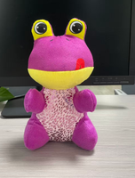 Jouets en peluche animaux brodés en coton super doux de 20-25 cm avec fonction réconfortante pour machine à griffes, vente en gros