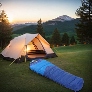 Sac de couchage momie en duvet de canard léger, imperméable et portable pour toutes les saisons, idéal pour le camping par temps froid, avec sac de compression – Vente en gros usine - Product Image 5