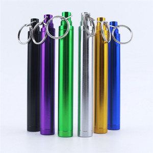Llavero de Aleación de Aluminio con Logotipo Personalizado, Tubo Portátil para Almacenamiento de Metal, Venta al Por Mayor - Product Image 2
