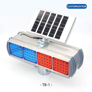 Feux de signalisation routière solaires à LED haute luminosité, protection IP65, portée d'alerte >2000m, clignotement personnalisable (personnalisable) - Product Image 1