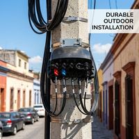 Terminal Akses Fiber Pra-terminasi Tahan Air IP68 10 Port Grosir, Kotak NAP Luar Ruangan dengan Splitter PLC 1x8