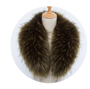 Femmes multifonctionnel Faux vison fourrure de renard col hiver cache-cou écharpe enveloppement pour veste manteau écharpe chapeau - Product Image 4