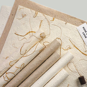 Geschenkverpackung DIY Kunsthandwerk Papier Handgemachtes Naturpapier aus Pflanzenfasern mit Strukturdesign für Scrapbooking Premium - Product Image 2