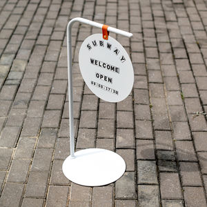 Açık ayrılabilir zemin ayakta ekran kartı, asılı işareti, çift taraflı logo özelleştirme - Product Image 6