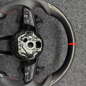 Volant de direction pour Volkswagen, volant <span class=keywords><strong>Golf</strong></span> <span class=keywords><strong>7</strong></span> MK <span class=keywords><strong>7</strong></span> MK <span class=keywords><strong>7</strong></span>.5 <span class=keywords><strong>R</strong></span> <span class=keywords><strong>GTI</strong></span> <span class=keywords><strong>Golf</strong></span> 6 MK 6 VW <span class=keywords><strong>Golf</strong></span> <span class=keywords><strong>7</strong></span>.5 <span class=keywords><strong>R</strong></span> en fibre de carbone - Product Image 4