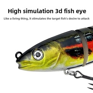 <span class=keywords><strong>Leurre</strong></span> de pêche en plastique imprimé en 3D, multi-segments, en forme de poisson, dur, 13,5 cm, 18 g - Product Image 2