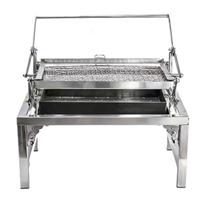 Barbecue rotatif en acier inoxydable 304 360° °   Rôtissoire à poulet, poisson et <span class=keywords><strong>agneau</strong></span> pour le camping et la maison, assurant une cuisson uniforme - Product Image 1