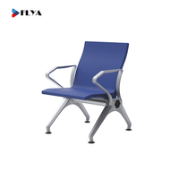 Chaise d'attente FLYA 3 places en PU pour aéroports, salles d'attente d'hôpitaux et cliniques avec table