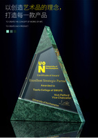 Nouveau design créatif, trophée en marbre gravé, écologique, impression UV personnalisée, trophée en cristal de marbre pour récompenses d'entreprise, souvenir